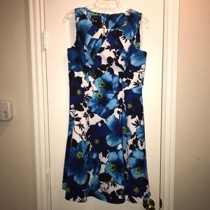 AB Studio Blue Floral Dress